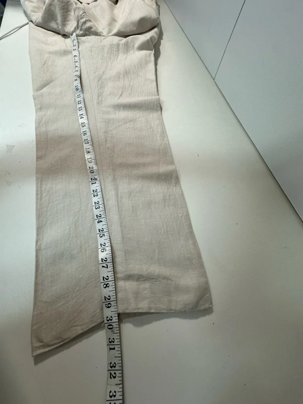 Perry Ellis Men's Linen Cotton Blend Classic Fit Pants 40/32 Natural Beige Flat